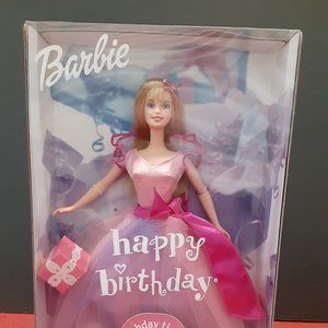 Mattel Happy Birthday Barbie 2001 #54219 with Silver Child Tiara